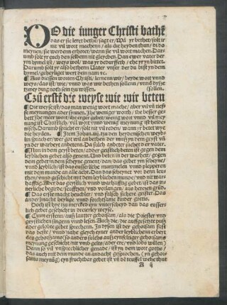 Czum ersten die weyse wie wir beten sollen.