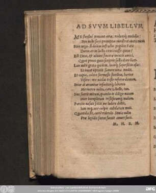 Ad Suum Libellum.