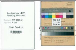 Entnazifizierung Dorothea Kluge , geb. 15.02.1921 ()