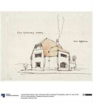 Wien, Wohnhaus Bahr, Vorentwurf, Perspektive