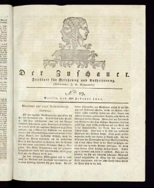 No. 19 - 13. Februar 1821