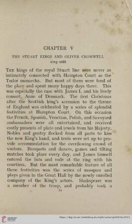 Chapter V: The Stuart Kings and Oliver Cromwell