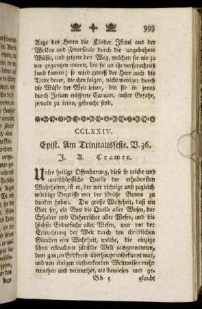 CCLXXIV. Epist. Am Trinitatisfeste. V. 36.