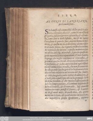 Al Conte Di Landriano, per lo medesimo.