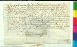 Freibrief des Kardinalbischofs Franz Wilhelm von Osnabrück für einen Hörigen im Amt Reckenberg.