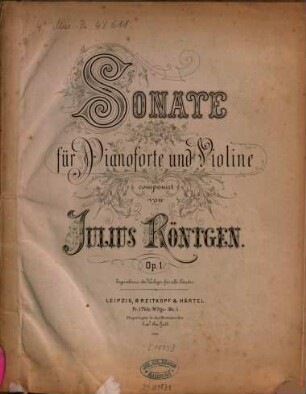 Sonate : für Pianoforte u. Violine ; op. 1