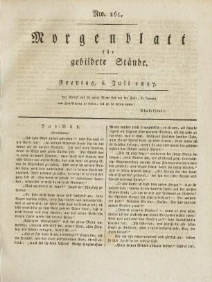 1827: Nro. 161 - Nro. 170 [unvollständig: Nro. 166 fehlt]