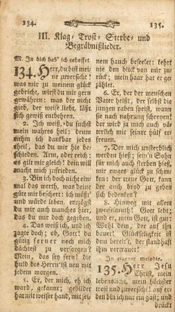 III. Klag- Trost- Sterbe- und Begräbnißlieder