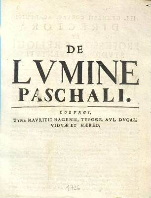 De Lvmine Paschali