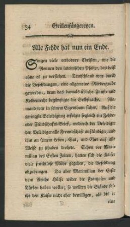 Alle Fehde hat nun ein Ende