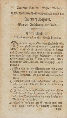 Erster Abschnitt. Enthält einige allgemeine Beobachtungen