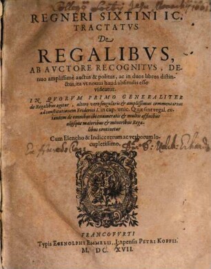 Tractatus de regalibus