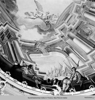 Deckendekoration : Der heilige Jakobus erscheint König Ferdinand von Aragon