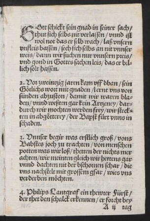 GOtt schickt sein gnad in seiner sach/ || thut sich selbs nit verlassen/