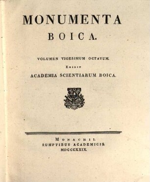 Monumenta Boica, 28,1=Collectio nova 1,1