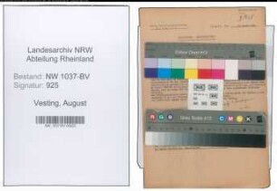 Entnazifizierung August Vesting , geb. 05.06.1905 (Schmied)