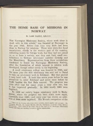 The home base of missions in Norway