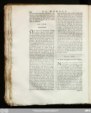Chap. XIV. De devoirs des peuples envers leurs Pasteurs.