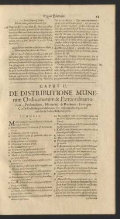 Caput II. De Distributione Munerum Ordinariorum & Extraordinariorum, Personalium, Mixtorum & Realium: [...]