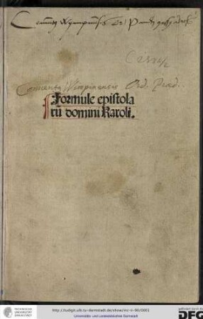 Formulae epistolarum Carolus Maneken