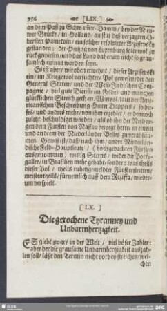 [LX.] Die gerochene Tyranney und Unbarmhertzigkeit