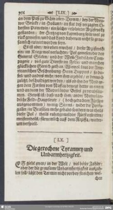 [LX.] Die gerochene Tyranney und Unbarmhertzigkeit