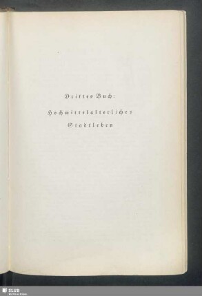 Drittes Buch: Hochmittelalterliches Stadtleben