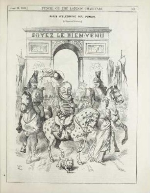 Paris welcoming Mr. Punch