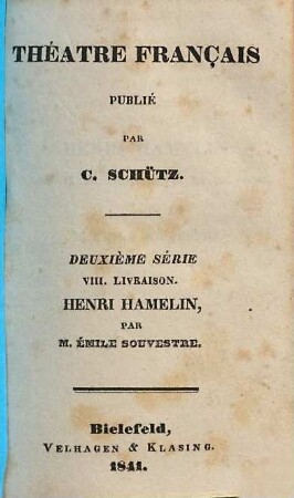 Henri Hamelin : [comédie en trois actes et en prose]
