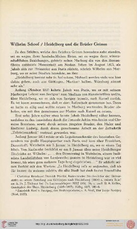 Neue Folge 1939: Heidelberg und die Brüder Grimm