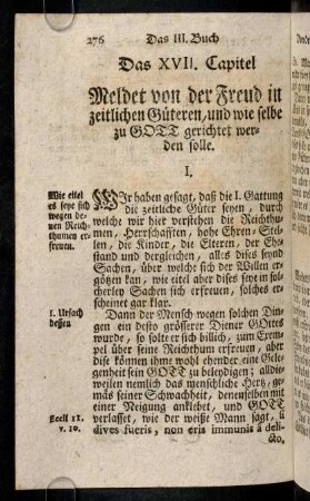 276-287, Das XVII. - XIX. Capitel