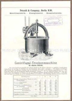 Zentrifugal-Trockenmaschine