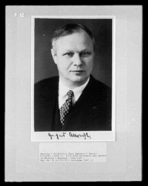 Gustav Albrecht (1889-?), 1935-1942 Professor der Rechte in Marburg