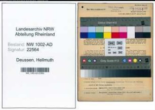 Entnazifizierung Hellmuth Deussen, geb. 23.04.1901 (Angest.)