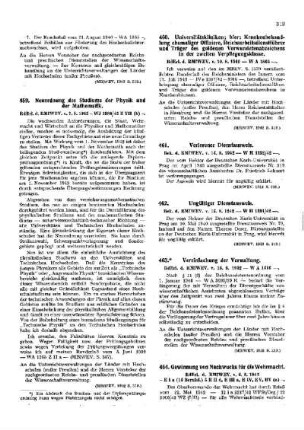 Neuordnung des Studiums der Physik und der Mathematik : [Amtliche Erlasse] ; [Amtlicher Teil]