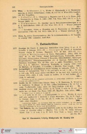 7. Zeitschriften (Nr. 2277 - 2318)