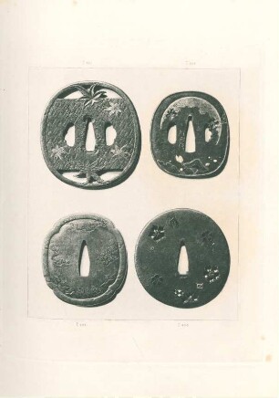 [Four Tsuba. (Nos. 468, 581, 594, 605)]