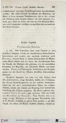 I. Capitel : Toskanische Schulen