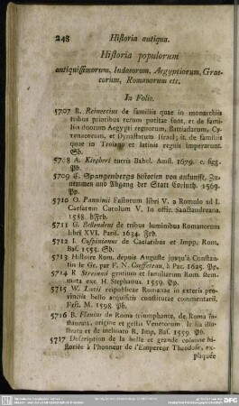 Historia populorum antiquissimorum, Iudaeorum Aegyptiorum, Graecorum, Romanorum etc.