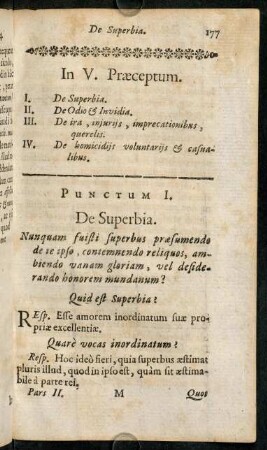 177-188, Punctum I. De Superbia. - Punctum II. De Odio & Invidiâ.