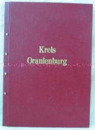 Mappe mit Fotos der Betriebe aus dem Kreis Oranienburg