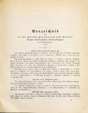 Verzeichnis der in den Kreisen Inowrazlaw und Strelno bisher beobachteten Gefäßpflanzen nebst Standortsangaben, 2