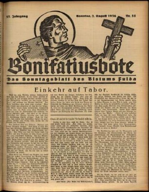 Ausgabe vom Sonntag, den 02. August 1936.