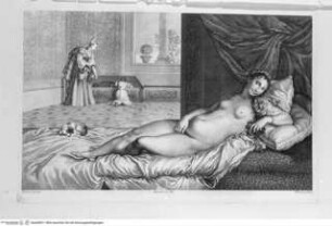 Raccolta de' quadri ... posseduti da S.A.R. Pietro Leopoldo, Florenz 1778, Tafel 91: Liegende Venus