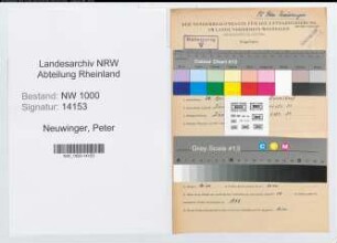 Entnazifizierung Peter Neuwinger, geb. 28.04.1897 (Postsekretaer)
