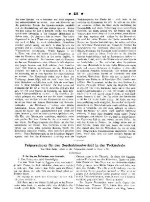 Präparationen für den Geschichtsunterricht in der Volksschule : (Fortsetzung)