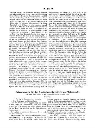 Präparationen für den Geschichtsunterricht in der Volksschule : (Fortsetzung)