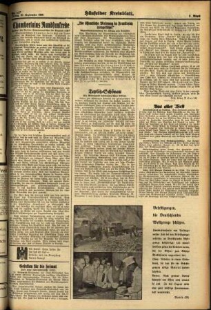 Dritte Ausgabe vom Freitag, den 30. September 1938.