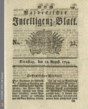 No. 32. Dienstag, den 12. August 1794