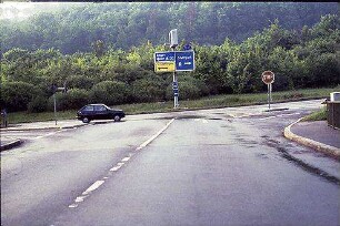 Knoten West, Zufahrt von Kreisstraße (Vaihingen Richtung Böblingen)
